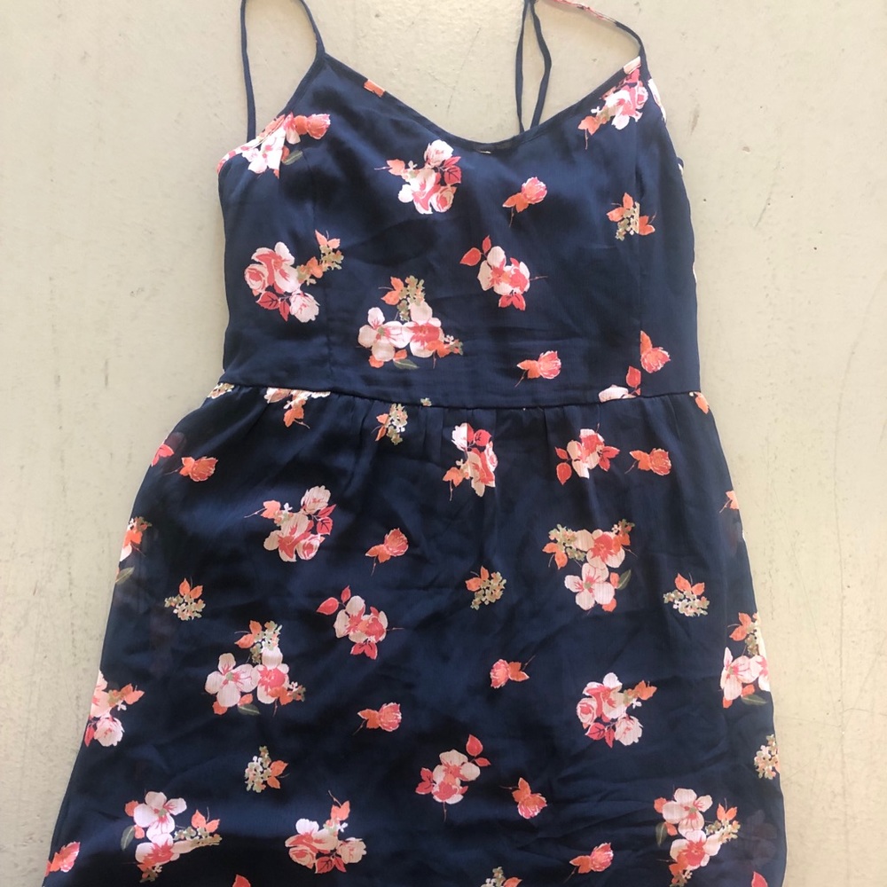 Blue floral dress